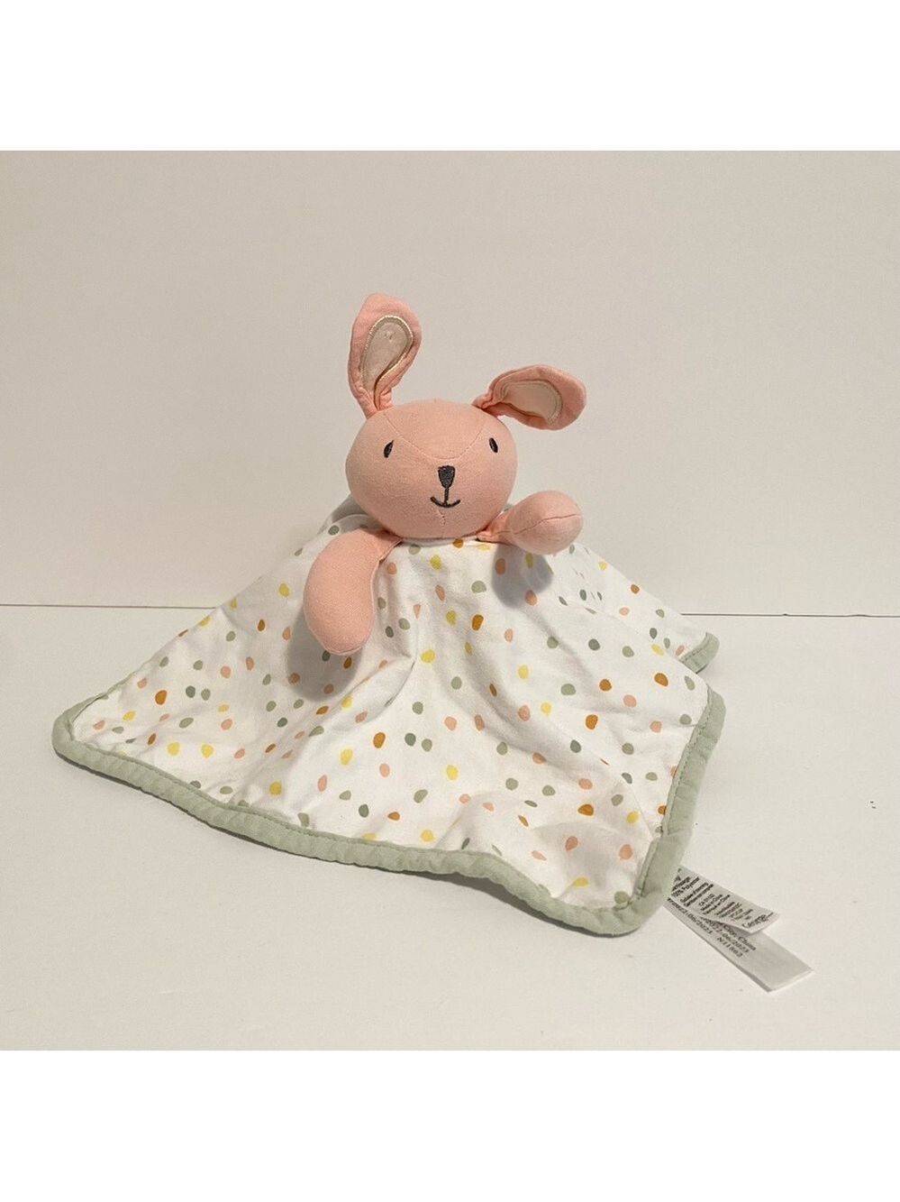 George Bunny Lovey Pink Baby Polka Dot Cotton Jersey Walmart Girl Toy Rabbit